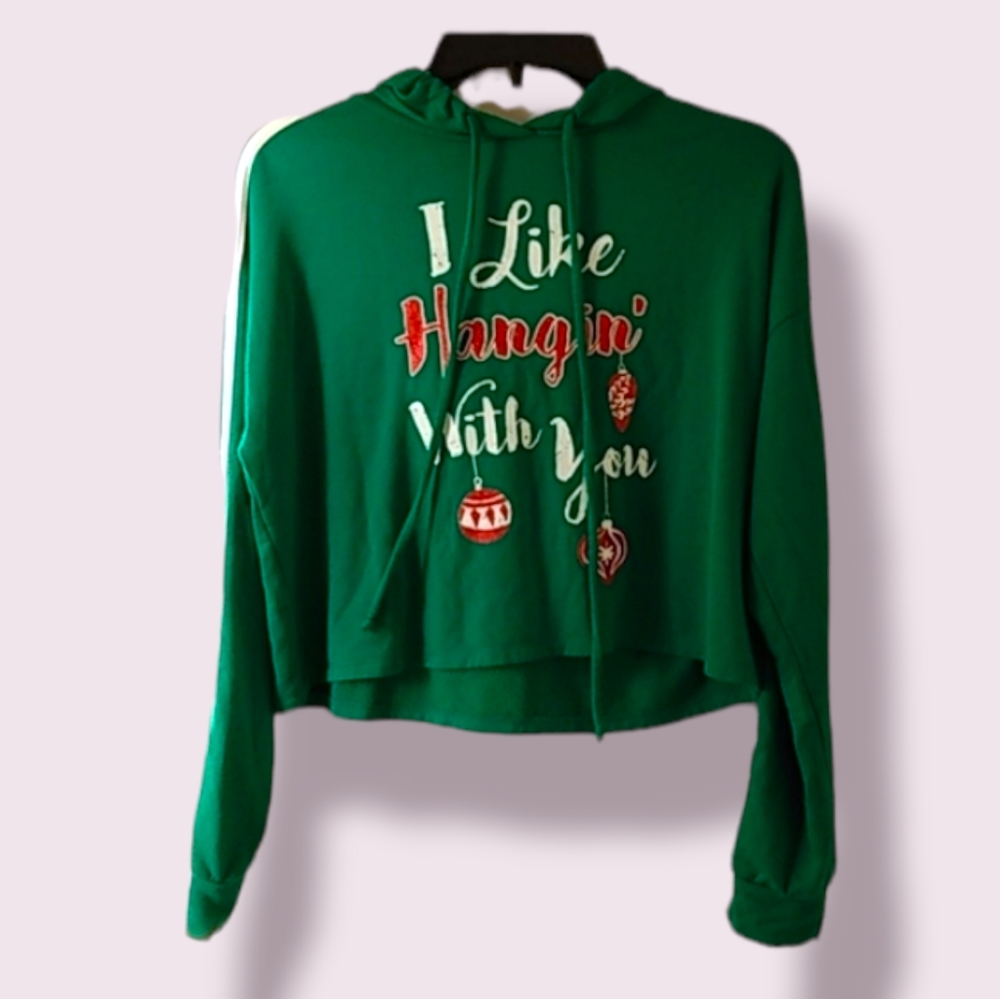 Queen Bees Christmas Cropped Hoodie